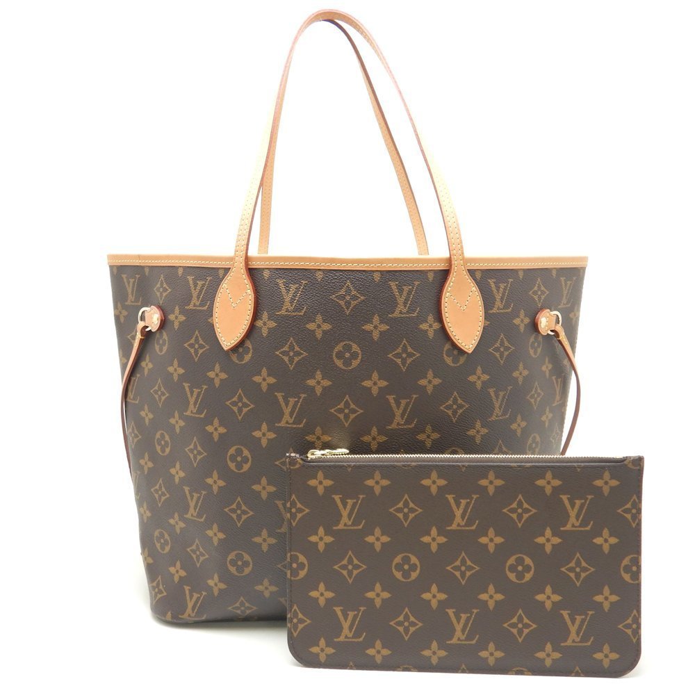 Louis Vuitton Monogram Neverfull MM Beige Tote Bag